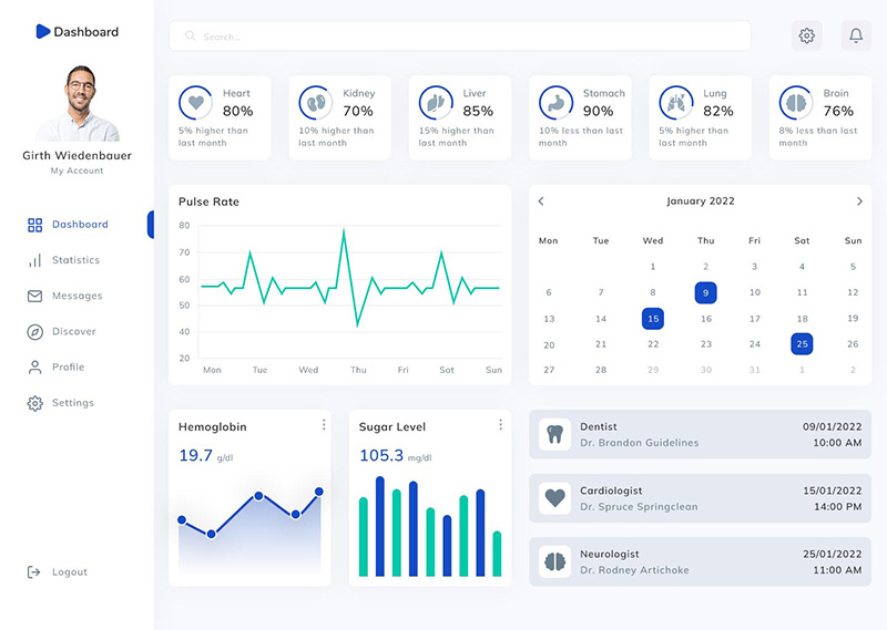 Tablero de analíticas de datos en salud