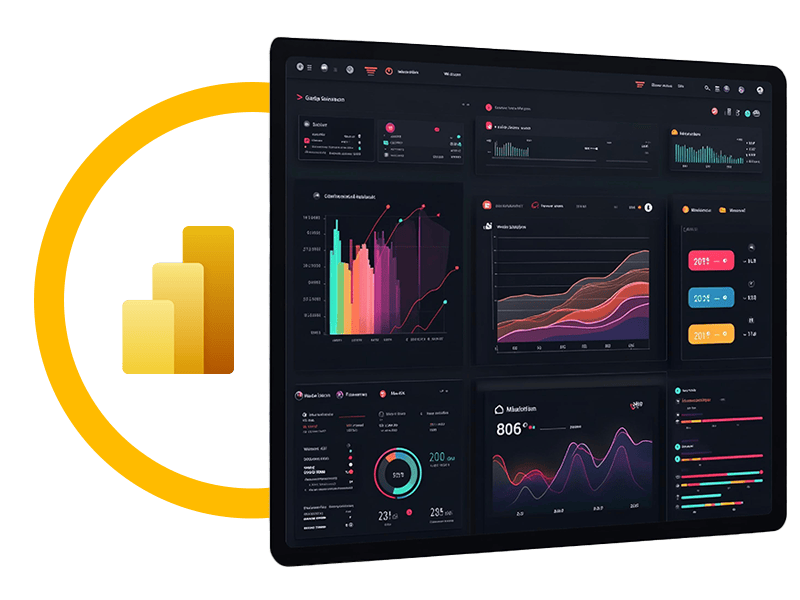 Dashboard con logo de Power BI